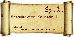 Sztankovits Kristóf névjegykártya